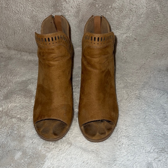Steve Madden Shoes - Steve Madden Suede Open-Toed Booties
